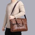 JEEP BULUO PU Leather Briefcase Bag Laptop Bag Travel Handbags Business Shoulder Bag for Men. 