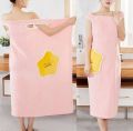 Free Size Microfiber Wearable Bath Wrap/Beach Towel Dress/Bathrobe  For Women. 