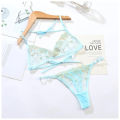 New  Mesh Embroidery Non-Padded Young Ladies Bikini Lingerie Set.. 