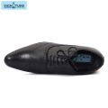 Signature Black Leather Shoes For Men With Lace (3703). 
