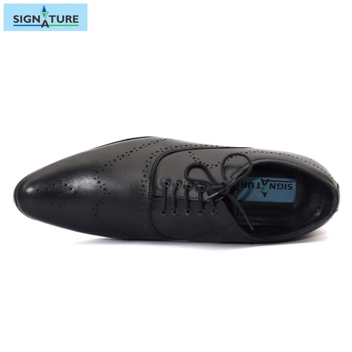 Signature%20Black%20Leather%20Shoes%20For%20Men%20With%20Lace%20(3703)%20-%20Image%205