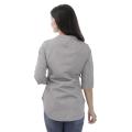 Creative Touch Grey Front Buttoned Premium Quality Cotton Kurta Shirt For Women WTP4796. 
