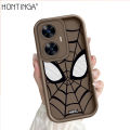 Hontinga for Realme C55 Back Cover Spider-Man Pattern Ladder Soft Camera Protection Rubber Phone Case. 