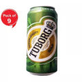 Tuborg Beer Can 500 ml Pack Of 9. 