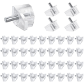100 Pieces 3 mm Shelf Pins Clear Support Pegs Cabinet Shelf Pegs Clips Shelf Support Holder Pegs for Kitchen Furniture. 