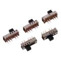 5pcs Mini SS-24E01 Micro Slide Switch 10P 2P4T 4 Position Toggle Switch Vertical 5mm Toggle Micro Switch. 