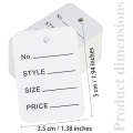 3000 Price Tags, 4.9cm X 3.5cm White Clothes Size Tags Make Labels Clothing Labels. 