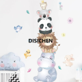 DISICHEN Cartoon Animals Wall Stickers for Children Kids Rooms Girls Boys Baby Room Decoration Wallpaper Elephant Panda Giraffe Luxury. 