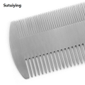 Sutuiying 1pcs Metal Hair Beard Comb EDC Size Steel Perfect for Wallet Hot Selling and Pocket Anti-Static Dual Action Beard Comb Hair Styling. 