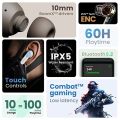 GOBoult Audio Z40 Wireless Earbuds With 60H Battery Life 10mm Rich Bass Drivers, IPX5, Ear Buds TWS, Type-C Fast Charging, Zen™ ENC Mic, Low Latency Gaming. 
