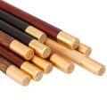 5 Pair Elegant Wooden Portable Chopsticks Paint Free Wax Free Wooden Chopstick Smooth Copper Inlaid Head Dining Chopsticks Hotel. 