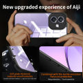 3 In1 Oppo A58 Anti Blue Screen Protector film+ Lens Film For OPPO A38 A78 A18 Frosted Anti-fall Mobile Phone Case. 