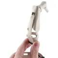1 Set White Plastic Halloween Articulated Finger Realistic Skeleton Hands Finger Glove. 