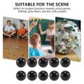Cluellp-10 Pcs Marbles 16mm glass marbles Knicker glass balls decoration color nuggets toy black. 