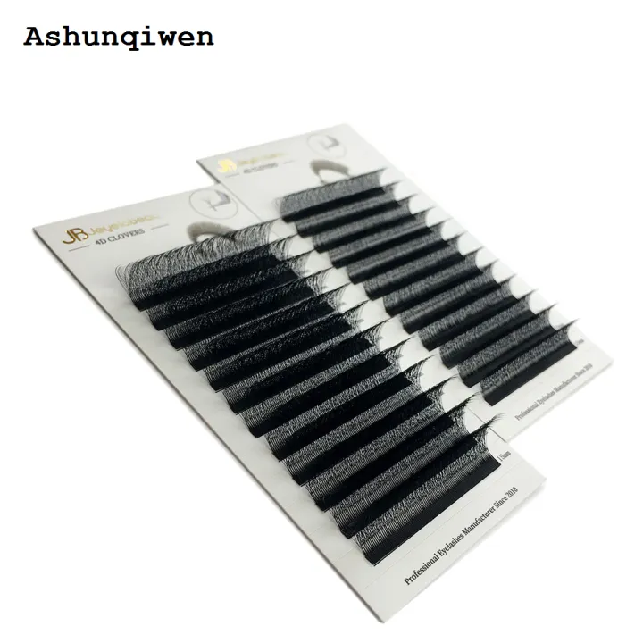 Ashunqiwen%20New%20style%20New%20Natural%204D%20W%20Shape%20Lashes%20Cilios%20Four%20Leaves%20C%20D%20W%20Eyelash%20Extension%20Private%20Label%20Wholesale%20Items%20Long%20Individual%20Lashes%20-%20Image%205
