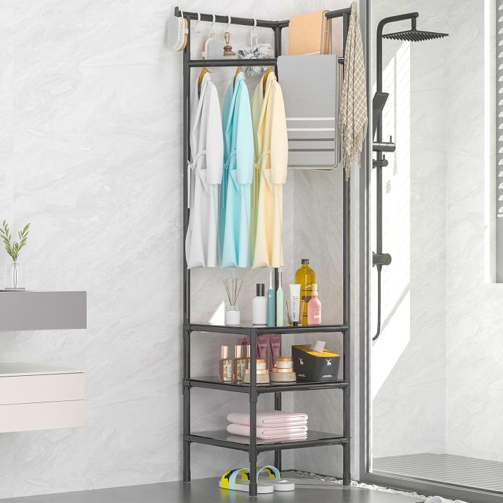 Corner%20coat%20hanger%203%20layer%20Corner%20Coat%20Rack,Freestanding%20Sturdy%20High%20Hall%20Trees%20With%20Shoes%20Rack%20and%20entryway,dress%20room,bedroom,and%20living%20room%20-%20Image%204