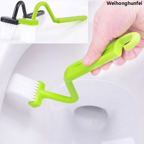 WeihonghunfeiSales promotion New Portable Toilet Bruh crubber V-type Cleaner Clean Bruh Bent Bowl Handle
