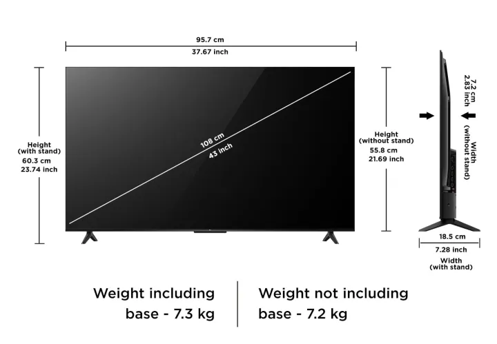 TCL%20108%20cm%20(43%20inches)%20Metallic%20Bezel%20Less%20Series%204K%20Ultra%20HD%20Smart%20LED%20Google%20TV%2043V6C%20(Black)%20-%20Image%207