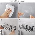 Self-Adhesive GI-Steel Bathroom Shelf-Multipurpose Rack. 