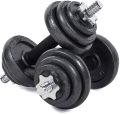 York Chrome Coated 20KG Adustable Dumbbell Set. 