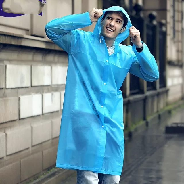 Men s fashion Solid Colour Transparent Raincoat By Rc Daraz .np