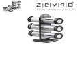 Zevro Magnetic Zero Gravity Spice Rack with Containers, Metallic / Gray. 
