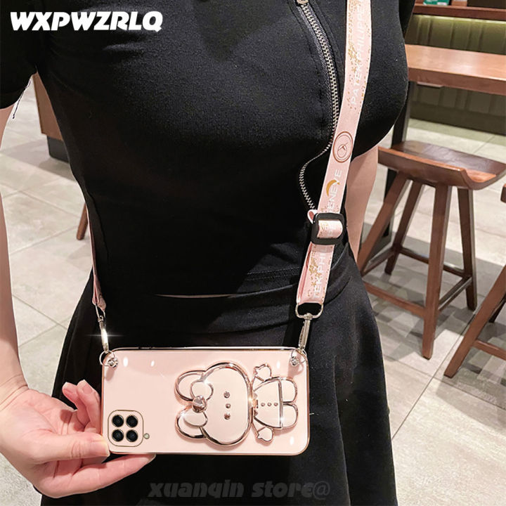 NEW%20For%20Samsung%20Galaxy%20Jump2%20M33%20Jump%202%205G%20Phone%20Case%20Soft%20Silicone%20Plating%20Cartoon%20Rabbit%20Fold%20Stand%20Makeup%20Mirror%20Bracket%20Cover%20-%20Image%205