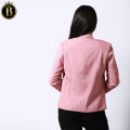 Boss Lady Single Breasted Classic Pink Formal Blazer For Women. 