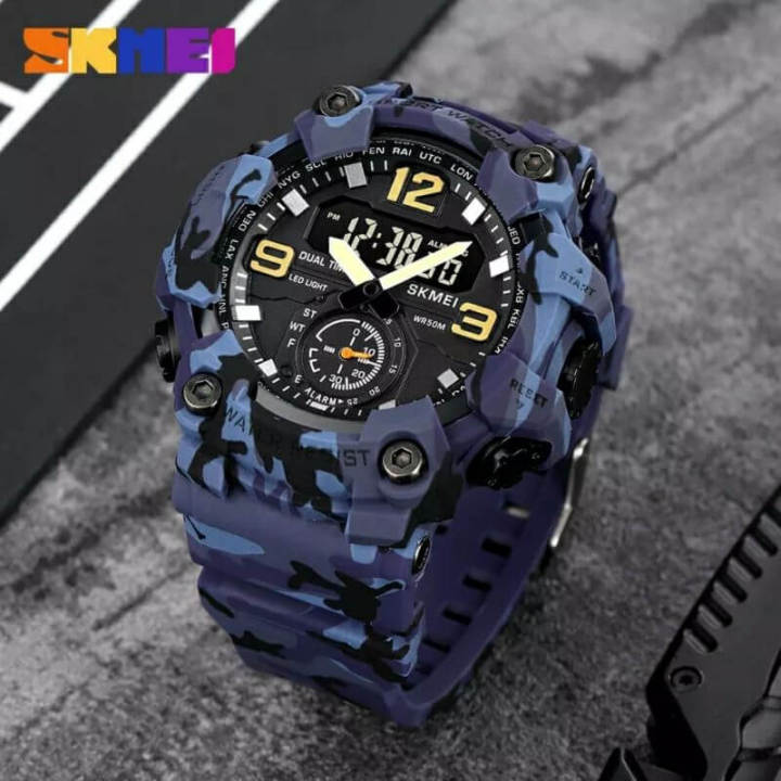Skmei 1637 Men Digital Analog Dual Display Alarm Waterproof Time