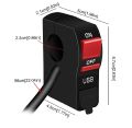 Mobile USB Charger With Switch For Bike Motorcycle And Cars Silicone Waterproof Power Adapter Socket 5v-2A -Black. 