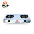 Tulip Gas Stove 2 Burner Sleek Steel Body Auto. 