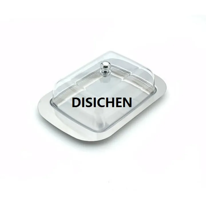 DISICHEN%201%20Pcs%20Stainless%20Steel%20Butter%20Dish%20with%20Plastic%20Lid%20Bread%20Dessert%20Plate%20Cheese%20Storage%20Keeper%20Tray%20Kitchen%20Tools%20Butter%20Plates%20Affordable%20-%20Image%207