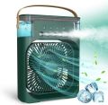 Portable AC Fan: 3 Speeds, 600ML, Colorful Lights. 