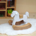 Doll House Accessories Rocking Wooden Trojan Horse Smooth Surface Anti-crack Good Detail Photo Prop Dollhouse Miniature Dollhouse Toy. 