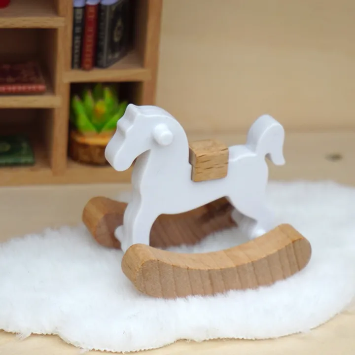 Doll%20House%20Accessories%20Rocking%20Wooden%20Trojan%20Horse%20Smooth%20Surface%20Anti-crack%20Good%20Detail%20Photo%20Prop%20Dollhouse%20Miniature%20Dollhouse%20Toy%20-%20Image%203