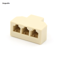 Linguolin 1pc Bullhorn One Point Three Rj11 Splitter 3 Way Adapter 1 M To 3 F Rj-11 6p4c Phone Jack Splitter Telephone Socket. 