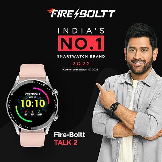 Fire-Boltt Talk 2 Pro Bluetooth Calling Smartwatch, 1.39" TFT Display with Dual Button, Hands On Voice Assistance, 120 Sports Modes, in Built Mic & Speaker