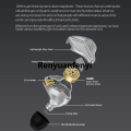 Renyuan KZ ZVX Earphones Dynamic HIFI Bass Earbuds In Ear Monitor Original Metal Headphones Sport Noise Cancelling Headset. 