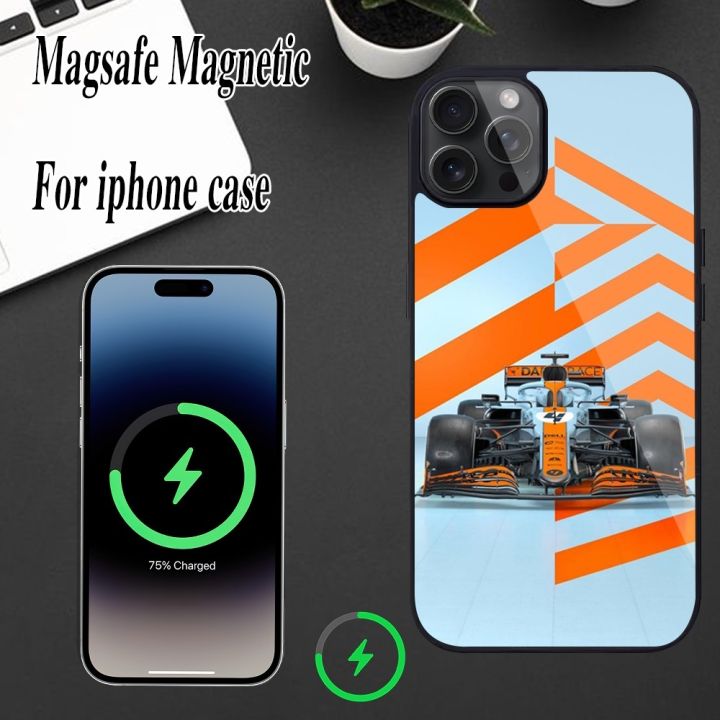 F1 Formula 1 Lando Norris Racing Phone Case For iPhone Magesafe Magnetic 12 13 15 11 Mini 14 Max Pro Plus Shell