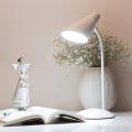 White Adjustable Flexible Goose Neck Touch Switch Sensitive Table Lamps Built-In Rechargeable Battery. 