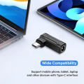 JAERBEE PD 140W DC to Type C Power Charging Adapter DC Female Input to USB C Male Connector for Phone,Tablet,Laptop (F). 
