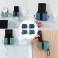 Wall Mounted Mobile Phone Charging Organizer Remote Control Storage Box Multifunction Stand Rack Phone Plug Wall Holder. 