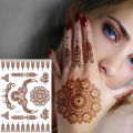 Henna Tattoo Brown Mehndi Stickers for Hand Temporary Tattoos Body Art Tatoo Waterproof for Women Tatoo Hena Design. 