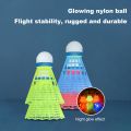 SuperRide Long-lasting Badminton Birdie Led Badminton Shuttlecocks Glow in the Dark Night Play Set for Windproof Lighting 3/4/8 Pcs Long-lasting. 