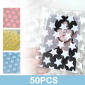50PCS Transparent Color Star Love Self-adhesive Opp Bag Odd Biscuit Self-sealing Retail Bag Jewelry Gift Packaging Plastic Bags TAOPA. 