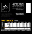 GHS Strings WB-L White Bronze - Alloy 52 Light Acoustic Guitar Strings 012-054. 