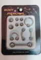VaryGood Body Piercing Set 5 In 1 Stainless Steel 316L Surgical Steel Eyebrow Lip Tongue Nose And Nipple Piercing Set With Extra Balls. 