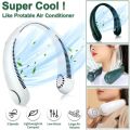Neck Fan Portable Hands-Free Bladeless Neck Cooler Headphone Design Neck Air Conditioner. 