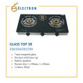 Electron 3 Burner Glass Top Automatic Gas Stove. 