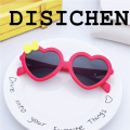 DISICHEN Profesional New Children's Love Shape Sunglasses Girls' Decorative Bow Sun Glasses Cute Baby Outdoor Sunshade Eyewear UV400 Oculos De Sol. 